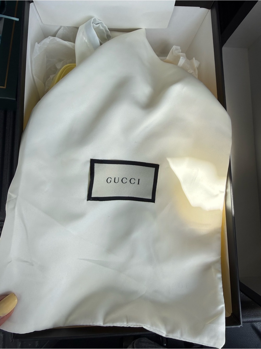 Gucci Yellow Patent Platform Slide Mules - Picture 3 of 4